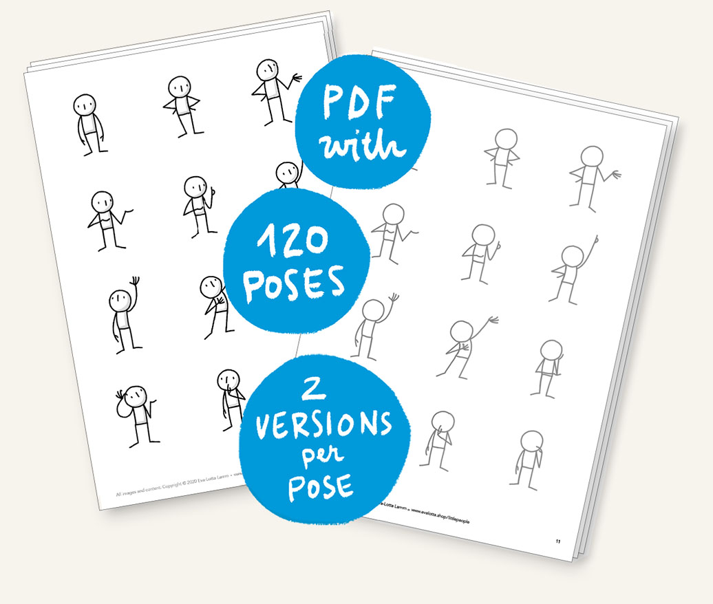 120 poses and actions