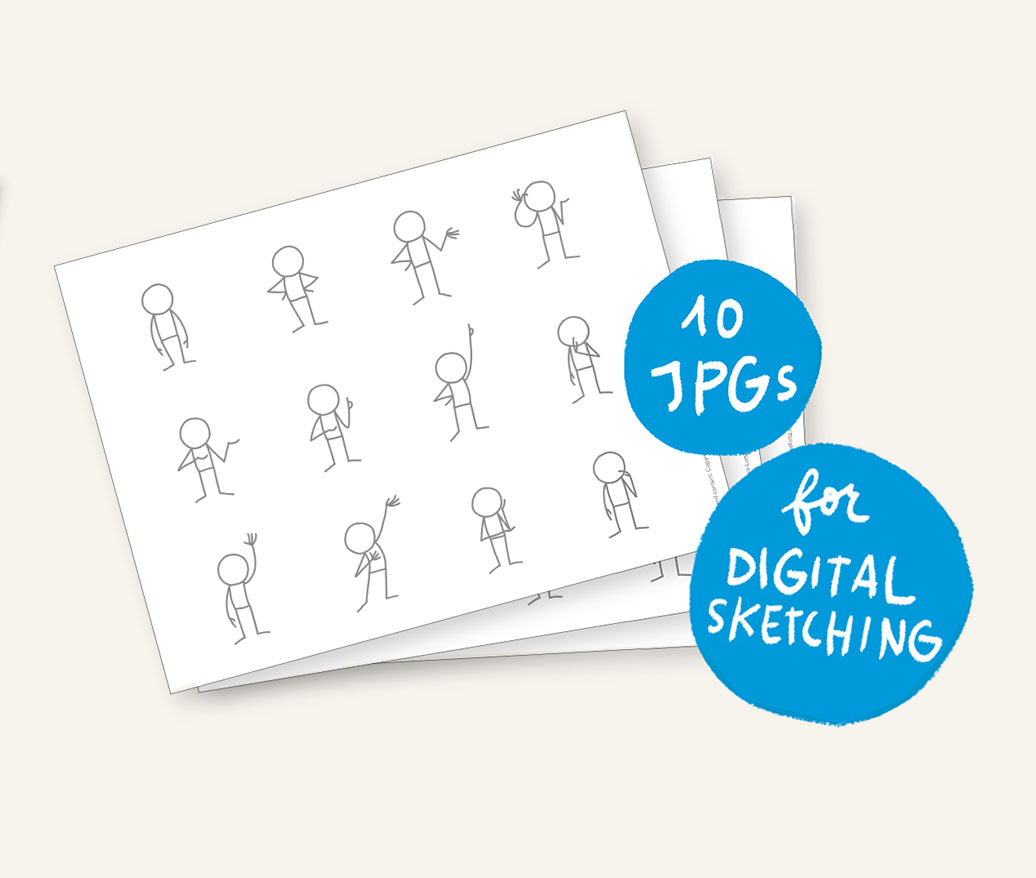 JPG template for digital sketching